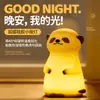 Explosiones transfronterizas lámpara de ambiente de silicona de unicornio lámpara de noche infantil con lámpara para dormir adornos decorativos