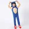 Disfraz de Cosplay de Juego de Dibujos Animados para Halloween, Disfraz de Escenario para Niños de Sonic, Disfraz de Fiesta/Espectáculo