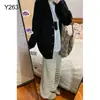 Pantalones de maternidad para otoño, nuevos pantalones de pierna ancha a rayas 2026, colección de otoño, cómodos para el embarazo, sin apretar la barriga, pantalones largos de talla grande para figuras petite