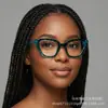 Gafas de Sol Poligonales de Marco Pequeño Estilo Europeo y Americano, Bloqueo de Luz Azul, Ojo de Gato Personalizadas con Bloques de Color, Moda para Mujer, Sin Graduación