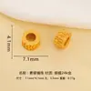 Cuentas Lisas de Barril de Plata 925 Chapadas en Oro con Circonita Incrustada Cuentas Espaciadoras de Rueda Accesorios para Pulsera Collar DIY Cuentas de Disco Cuerda Trenzada Hecha a Mano