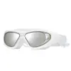 Gafas de Natación de Silicona, Marco Grande Electroplateado de Alta Definición, Antivaho, Impermeables, con Tapones para los Oídos Integrados, Gafas de Natación Unisex