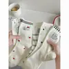 Calcetines Largos Finos de Gato Lindos Anti-Olor para Primavera, Calcetines Blancos Lindos Holgados, Calcetines de Malla Transpirables de Moda Versátiles