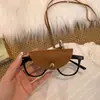 Colgante de Oso Dachshund de Cuero Bolsa de Almacenamiento para Gafas de Sol Accesorios para Collar Cadena Versátil para Suéter Cadena de Diseño de Nicho