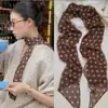 Lenço de Seda Estilo Wang Yuwen Terra Super Fresco, Lenço de Seda Longo com Bolinhas, Gravata de Pescoço, Lenço, Fita, Cinto de Fita