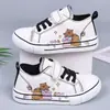 Zapatillas Deportivas Nuevas de Estilo Coreano para Niños Primavera y Otoño, Zapatos de Lona para Niños, Zapatos Casuales Versátiles de Dibujos Animados para Niñas, Zapatos de Tela de Moda