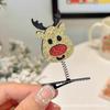 Pinza para el pelo de asta de Navidad tridimensional sombrero de Navidad accesorios para el cabello clip para flequillo navideño clip de pico de pato clip superior decoraciones de pinza para el pelo