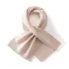 Nova coleção outono e inverno: cachecol de tricô de cashmere liso, design unissex, aquecedor de pescoço versátil e um pequeno lenço estiloso