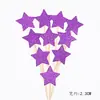 Cartão de decoração de bolo embalagem de panificação variedade de estrelas amor glitter série decoração de casamento inserção 10 preço