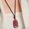 Colgante de Guanyin de Cinabrio Crudo Estilo Luz de Estrella Cinabrio Dorado Púrpura Collar del Año del Zodiaco para Hombres y Mujeres Regalo Venta al por Mayor