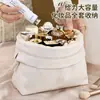 Bolsa de Maquiagem Portátil Preguiçosa, Grande Capacidade, Bolsa de Armazenamento Estilosa e Esteticamente Agradável para Skincare, Clutch de Mão para Mulheres