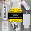 Etiquetas para roupas, etiquetas para roupas personalizadas, papelão de algodão de alta qualidade, roupas de PVC, etiquetas para roupas masculinas e femininas, acessórios para roupas personalizados