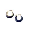 Pendientes de Gota Glaseada Azul Klein Estilo Francés 2026 Nuevo Modelo Popular Lujo Ligero Nicho de Gama Alta Aros con Cierre de Plata