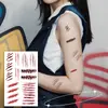 Pegatinas de Tatuaje de Halloween Cicatrices de Vampiro Simuladas Puntos Falsos Realistas Heridas Falsas Maquillaje Cos Pegatinas Faciales
