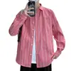 Camisa Masculina de Manga Longa Novo Estilo Coreano Slim Fit Tendência Bonita Versátil Business Casual High-End Camisa Listrada