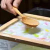 Paquete de Materiales para Set de Fabricación de Papel Antiguo con Pulpa de Papel Pulpa de Papel Seca Deshidratada de Colores Marco de Baquelita para Manualidades DIY de Niños