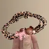 Grampo de Cabelo Estilo Coreano Doce e Cool Estampa de Leopardo Nicho Bola de Cachorro Nuvem Strass Acessório de Cabelo Fashionável para Rabo de Cavalo Alto