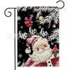 Bandera de Jardín Navideña Más Vendida en Amazon Enano Copo de Nieve Campana Decoración de Patio Bandera de Jardín de Lino Doble Cara