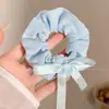 2026 Novo Estilo Estilo Floresta Elástico Alto Prendedor de Cabelo com Laço Preguiçoso, Corda de Cabelo para Rabo de Cavalo em Tecido de Renda para Mulheres