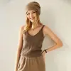 100% Cachemir Puro Moda Femenina Color Sólido Gorro Hip-Hop Estilo Perezoso Suave Versátil Otoño e Invierno Nuevo Gorro Casual