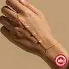 Pulsera de Cadena para Dedo con Lazo Minimalista de Plata de Ley S925 Pulsera Anillo de Lujo Ligero de Gama Alta Popular Transfronteriza Europea y Americana para Mujeres
