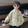 Camisa para Niños Primavera y Otoño 2026 Nueva Bebé Fresca Estilo Coreano Top para Bebé Moda Chaqueta Camisa de Algodón Puro para Niños