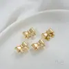 Fio de Ouro 14K Preenchido Preserva Cor Furo para Fio Pingente Gravata Borboleta Estéreo Acessório de Fio Artesanal DIY Material