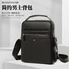 Mochila Popular Masculina Transfronteiriça, Bolsa de Couro de Alta Qualidade Leve para Negócios com Grande Capacidade e Múltiplos Bolsos, Bolsa de Ombro Masculina que Pode Ser Carregada na Mão