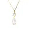 S925 Série Gota d'Água Zircônia Estilo Nicho de Luxo Leve Alta Qualidade Requintado Moda Simples Versátil Corrente para Clavícula