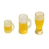 Mini Caneca de Cerveja Realista 3D Miniatura Copo Miniatura Comida Brinquedo Cola de Creme Artesanal DIY Acessórios de Piranha
