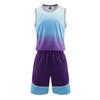 Traje de baloncesto deportivo para exteriores con estampado de color degradado, transpirable y seco, novedad de verano de 2021, con impresión de soporte para niños