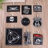 Parche Decorativo de Tela con Estampados Bordados de Marca de Moda, Agujero Remendado para Hombre, Calcomanía de Tela, Suministro de AliExpress, Insignia Negra 5