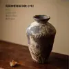 Jarrón de Cerámica Jingdezhen Wabi-Sabi Zen Moteado Nuevo Estilo Chino Arreglo de Flores Secas Retro Nostálgico Maceta Decorativa de Cerámica para Mesa
