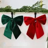 Pingente de Laço Grande de Natal Decoração de Tecido de Natal DIY Pingente de Laço para Árvore de Natal Decoração de Janela