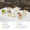 Soporte de exhibición de postres de té boda Hong Kong accesorios fiesta Mori año viejo decoración cumpleaños multicapa Blanco té de la tarde