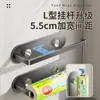 Estante de almacenamiento adhesivo sin costuras para film de cocina, organizador de papel absorbente de aceite, portarrollos de papel de cocina, estante para rollos de papel sin taladro, estante colgante para armario