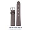 Correa de cuero ultradelgada grano fino capa superior lisa piel de becerro suave moda impermeable cadena de reloj para hombre y mujer accesorios de reloj