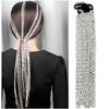 Suministro Directo Transfronterizo Nuevo Popular Europeo y Americano Adorno para la Cabeza Temperamento Simple Cadena para el Cabello Chapada en Plata 11300