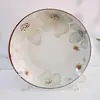 Nuevo color de bajo vidriado plato de fruta de 8 pulgadas plato de cerámica lindo plato de dibujos animados vajilla fresca creativa plato redondo plato para el hogar