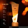 Nuevo Trofeo de Cristal Colorido y Creativo para Competiciones de Alta Gama, Premios de Campeón, Medallas de Equipo para Empleados Destacados y Fines Conmemorativos