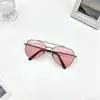 Gafas de Sol Infantiles de Moda Estilo Aviador con Doble Puente, Sombrilla Retro, Gafas Personalizadas para Protección Solar al Aire Libre Estilo Callejero