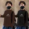 Y2579 # 2025 Nueva Camiseta Térmica de Manga Larga para Niños Primavera y Otoño Camiseta Base de Cuello Medio Alto para Niños Top Elegante para Niños