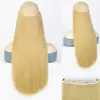 Peluca de una sola pieza para mujer con cabello largo y liso, línea de pesca elástica para aumentar el volumen del cabello, peluca esponjosa invisible artificial sin rastro