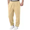 Suministro exclusivo transfronterizo para pantalones deportivos lisos para hombre con cintura elástica y cordón, pierna recta holgada, pantalones largos deportivos, múltiples colores en stock, suministro en talla europea