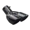 Tubo de Escape Universal para Coche, Salida Única a Doble Salida, Doble Salida de Acero Inoxidable, Tubo de Escape Modificado Negro Engrosado