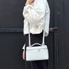 Bolso de mano tipo lonchera de cuero genuino, estilo coreano, de moda urbana, con capa superior de piel de vaca, tipo sobre ...