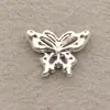 Acessórios de Unha em Liga de Cromo Borboleta Prata Mini Vazada Pequena Borboleta Strass Usável Decorações de Unha com Strass