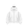 Sudadera con capucha de color claro de moda para primavera/otoño, para hombre, con forro polar, cremallera y diseño de capucha de doble capa