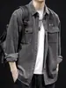 Camisa de Veludo Masculina Primavera e Outono Tamanho Grande Camisa Casual Roupa de Trabalho Jaqueta Masculina Manga Longa Tamanho Grande Outono