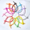 Colorido Lazo de Cable de Silicona Llavero DIY Ropa Bolso Joyería Llavero Cordón Almacenamiento de Cable de Datos Enrollador de Cable